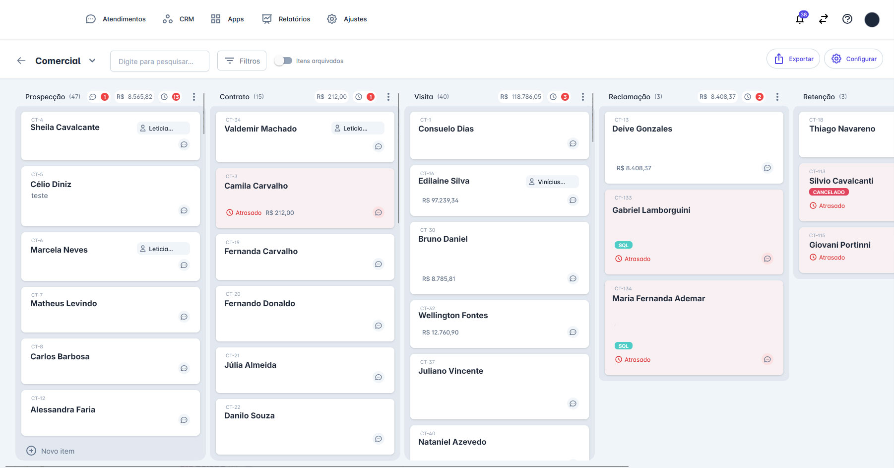 Organização Comercial com CRM